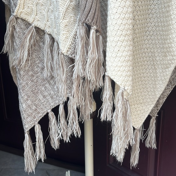 EUC Knox Rose open front cardigan with multiple knit panes of different pattern - Picture 5 of 10